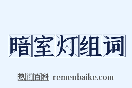 暗室灯组词是什么意思的图片